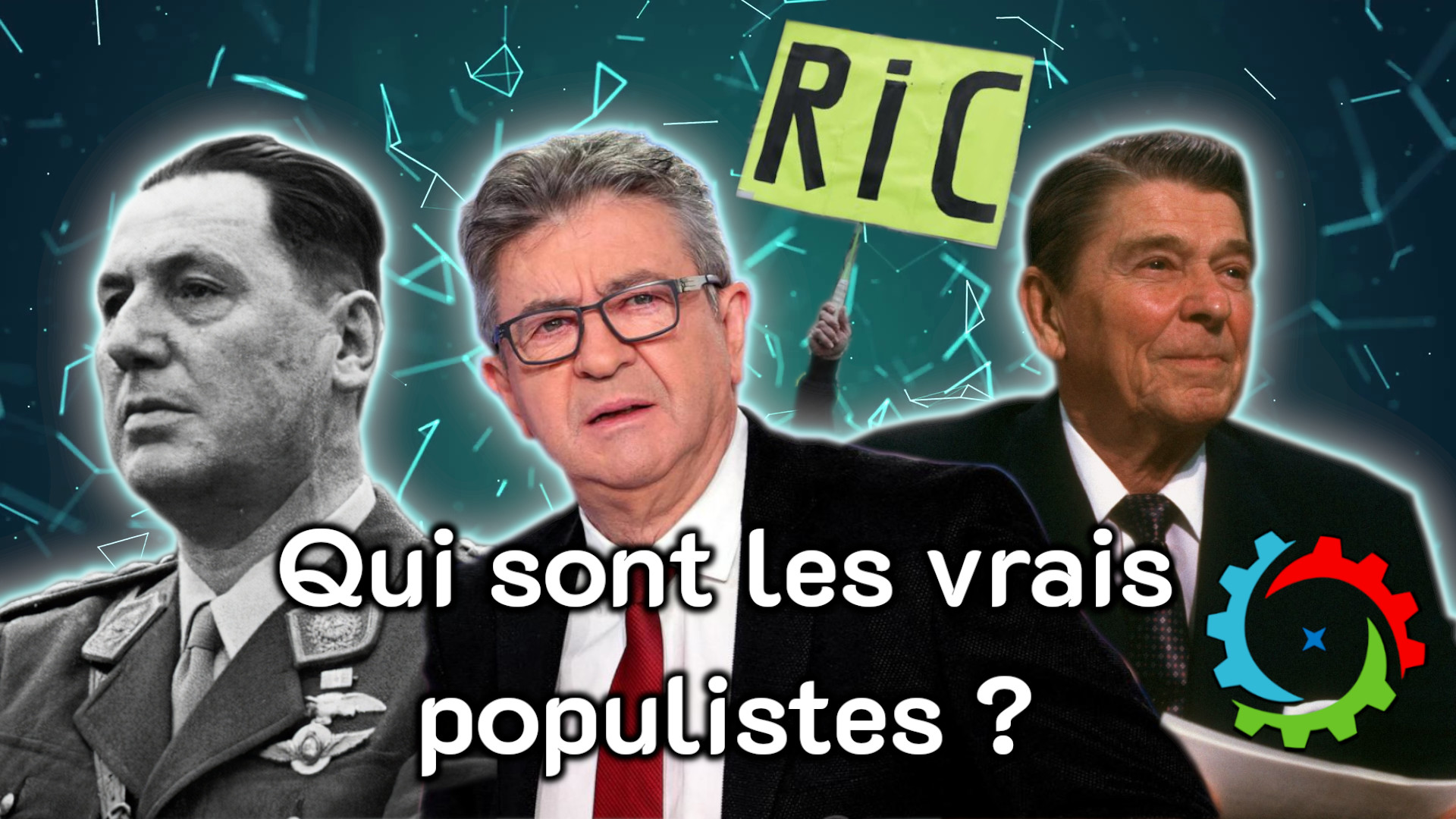 Reagan, Mélenchon et Peron avec le titre "Qui sont les vraies populistes ?"